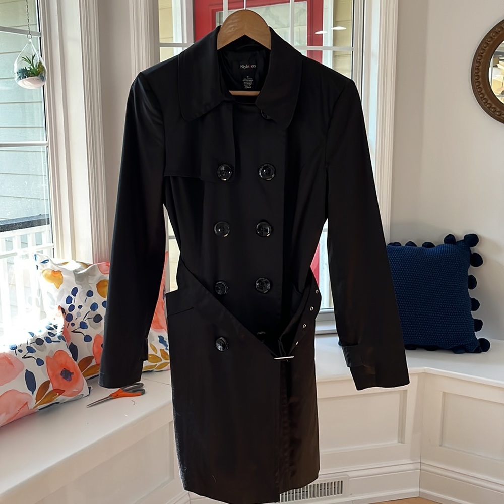 Black Trench Coat, Size M